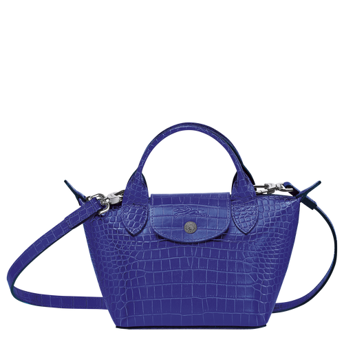 Sac porté main XS Le Pliage Cuir Bleu (L1500HVC127) | Longchamp LU Sac porté main XS Le Pliage Cuir Bleu (L1500HVC127) | Longchamp LU