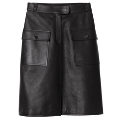 Skirt , Black - Lambskin