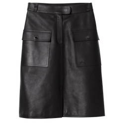 Skirt , Black - Leather