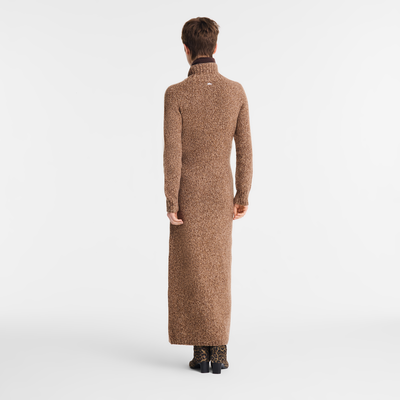 null Long dress, Chocolate