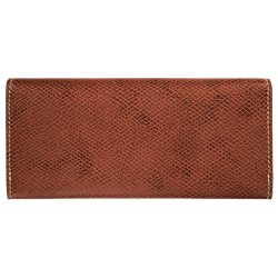 Épure Long continental wallet , Brown - Leather