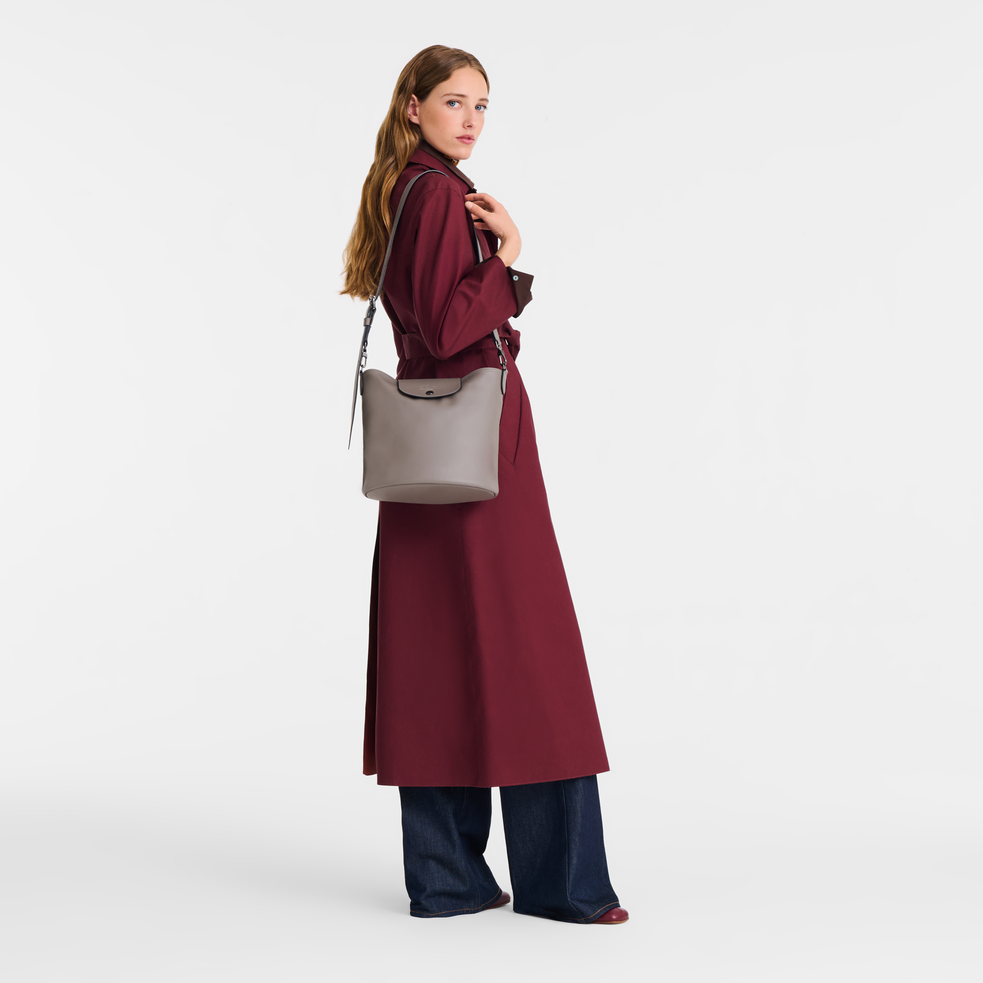 Le Pliage Xtra M Shoulder bag Turtledove - Leather | Longchamp US Le Pliage Xtra M Shoulder bag Turtledove - Leather | Longchamp US