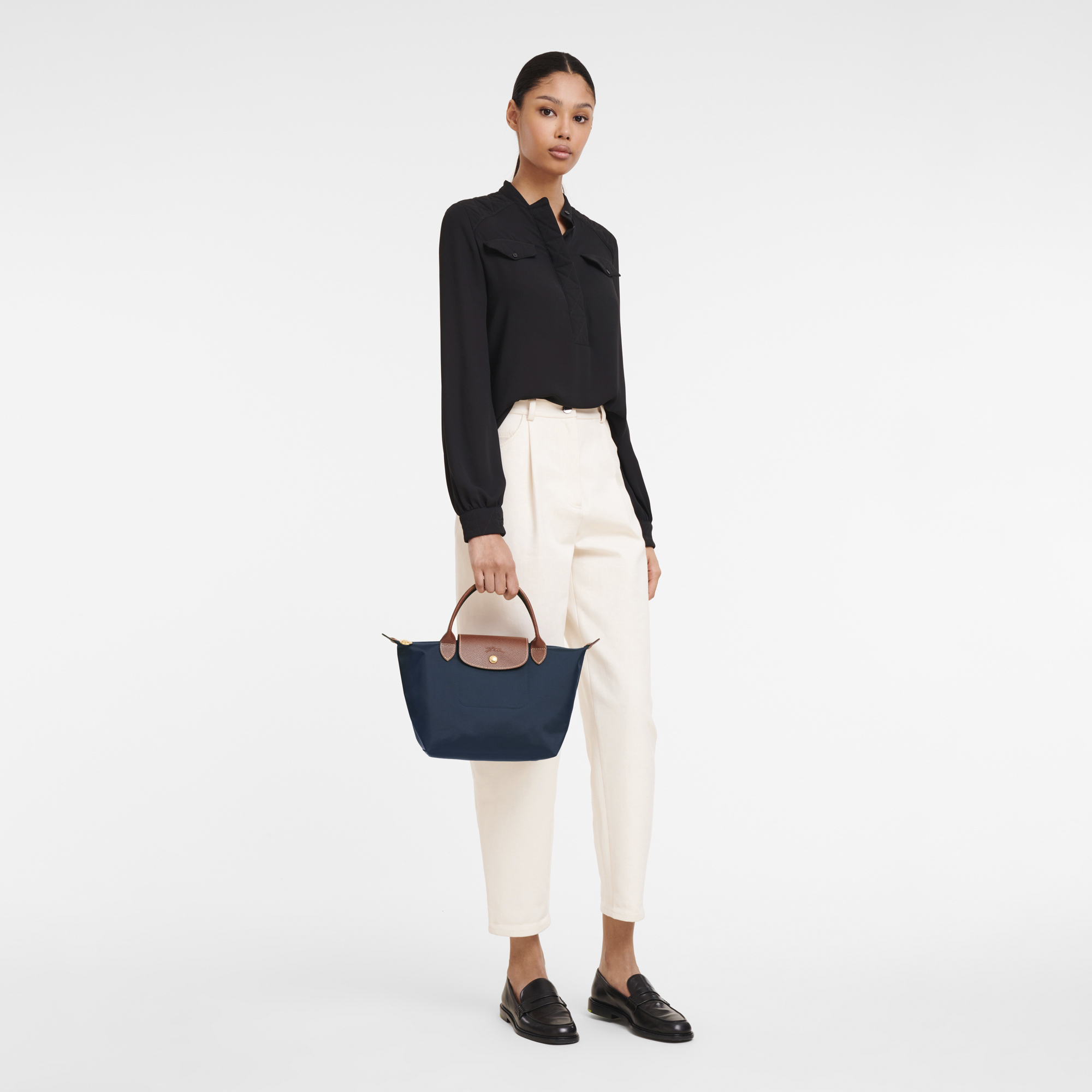 Le Pliage Cuir S Top handle bag Desert - Leather | Longchamp TH