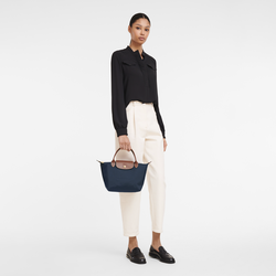 Le Pliage Original S Handbag , Navy - Recycled canvas