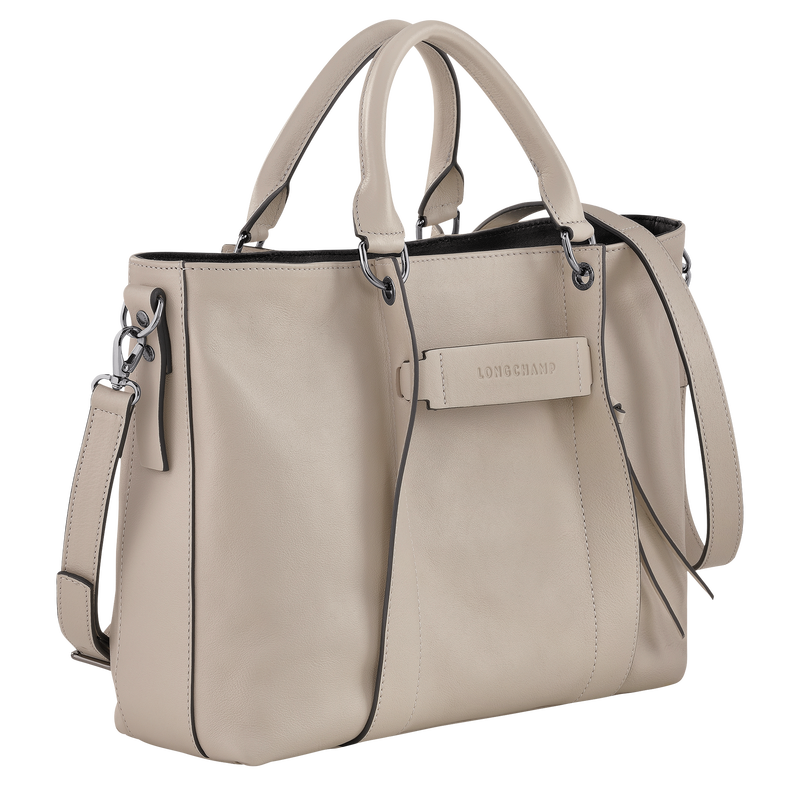 Longchamp 3D Tas met handgreep aan de bovenkant L , Klei - Leder  - Weergave 3 van  5