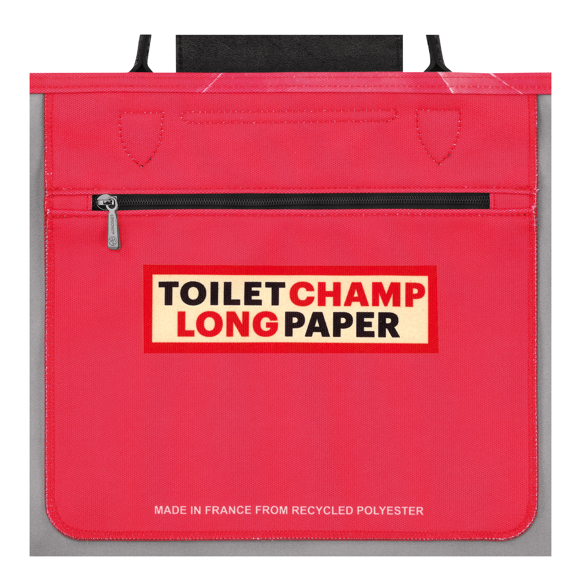 Longchamp x ToiletPaper Tote bag M, Red