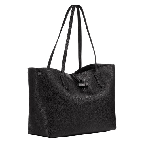 Le Roseau Essential L Tote bag , Black - Leather - View 3 of  5