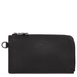 Le Pliage Xtra Pouch , Black - Leather