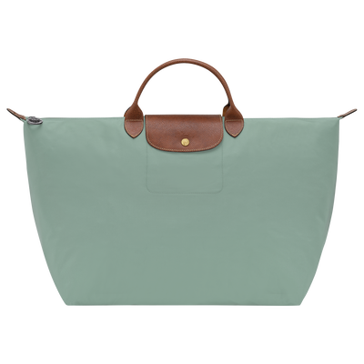 Le Pliage Original L Travel bag , Celadon - Recycled canvas