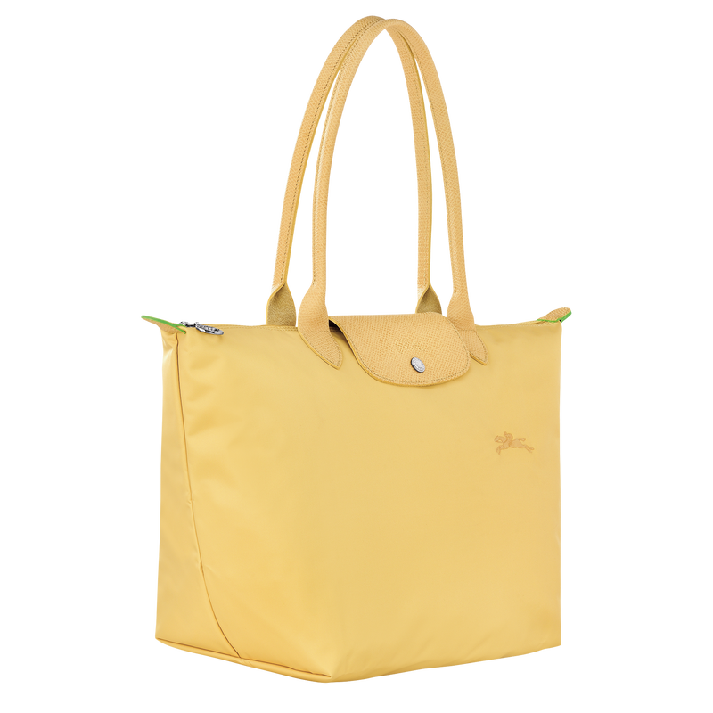 Le Pliage Green L Tote bag , Wheat - Recycled canvas  - View 3 of 6