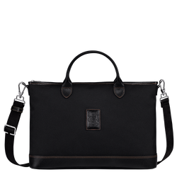 Boxford S Briefcase , Black - Recycled canvas