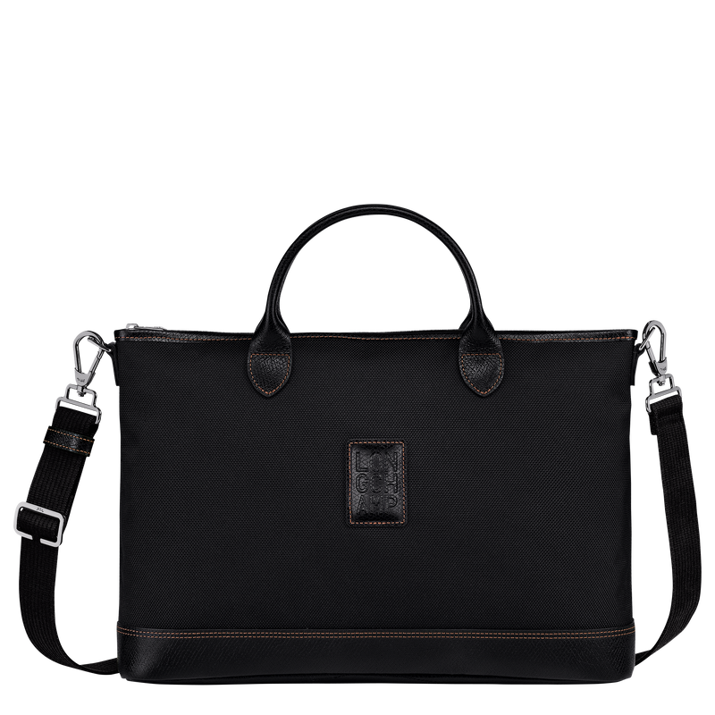 Boxford S Briefcase , Black - Recycled canvas  - View 1 of  4