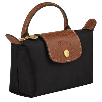 Le Pliage Original Pochette mit Henkel, Schwarz