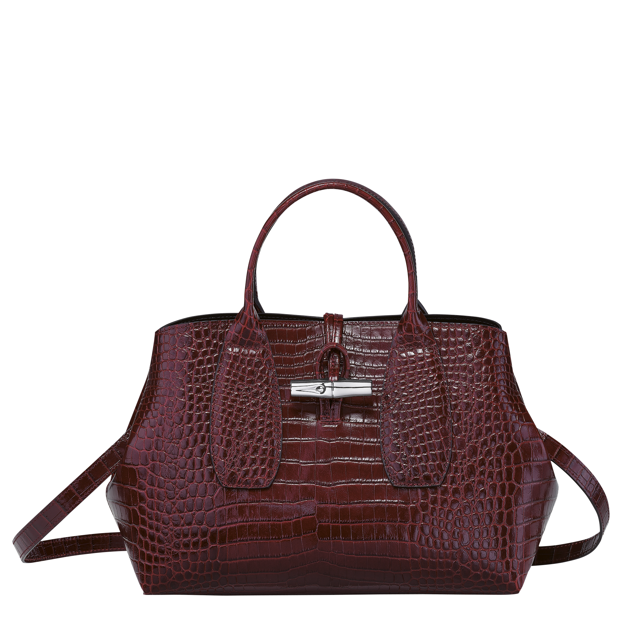 burgundy longchamp bag