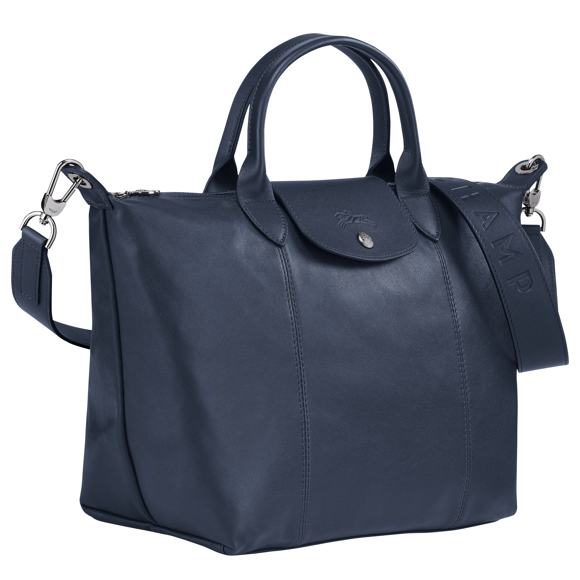 longchamp cuir blue