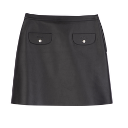 Skirt , Black - Leather