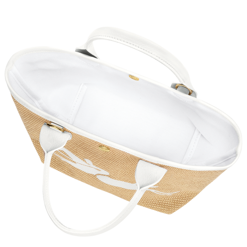Handtasche S Le Panier Pliage , Canvas - Weiss - Ansicht 5 von 5