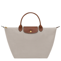 Le Pliage Original M Handbag , Pebble - Recycled canvas