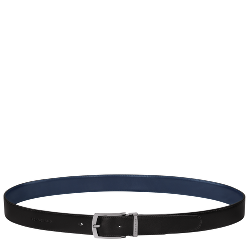 Delta Box Men's belt , Black/Navy - Leather - View 1 of  5