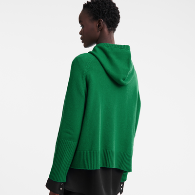 Green hooded jumper top
