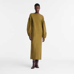 Dress , Khaki - Popelin