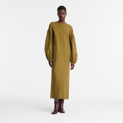 Robe , Popeline - Kaki