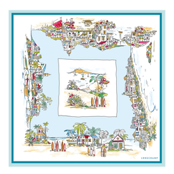 Vivement l'Et&eacute; Silk scarf 70 , Sky Blue - Silk