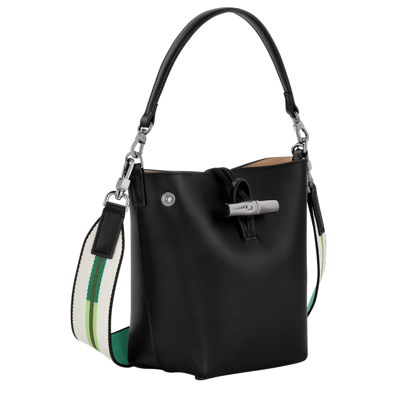 Roseau XS Bucket bag , Black - Leather  - View 3 of 4