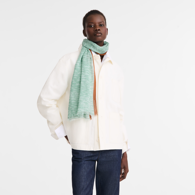 Chevaux Stole , Celadon - Horse print