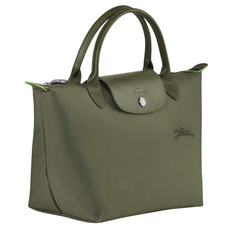 Borsa con manico S Le Pliage Green , Tela riciclata - Verde Foresta  - View 3 of  6