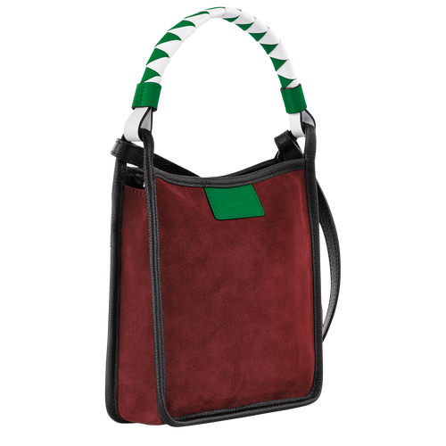 Le Foulonné S Crossbody bag , Mahogany - Leather - View 3 of  4