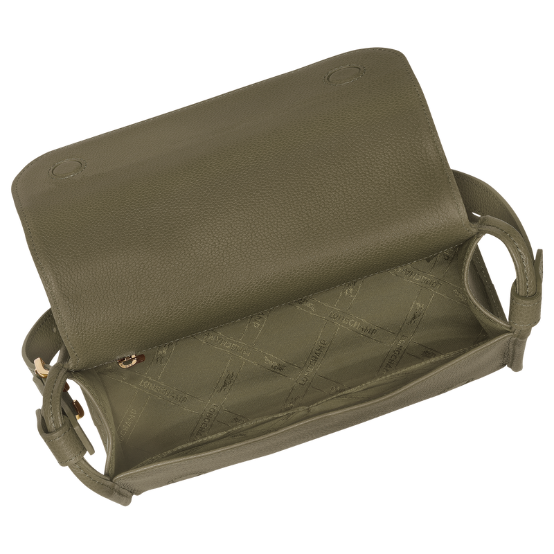 Le Foulonné M Crossbody bag , Khaki - Leather  - View 4 of  5
