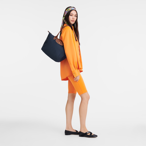 Le Pliage Original M Tote bag , Navy - Recycled canvas - View 2 of 6