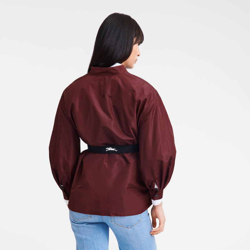 Kimono jacket , Burgundy - Technical taffeta  - View 3 of  4