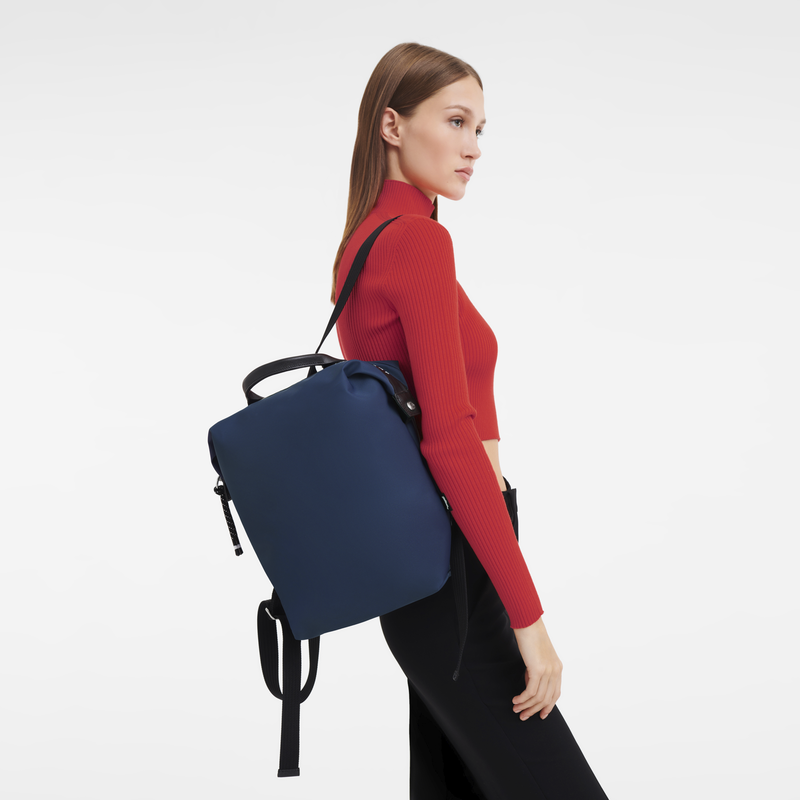 Le Pliage Energy Backpack , Navy - Recycled canvas  - View 2 of  5
