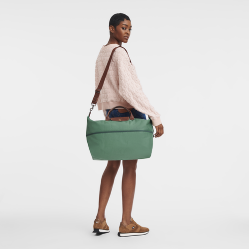 Le Pliage Original Travel bag expandable , Sage - Recycled canvas - View 7 of 7