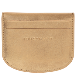 Le Pliage Xtra Card holder , Gold - Leather
