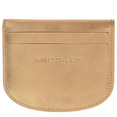 Le Pliage Xtra Card holder , Gold - Leather