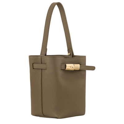 Le Smart XS Bucket bag , Olive - Leather
