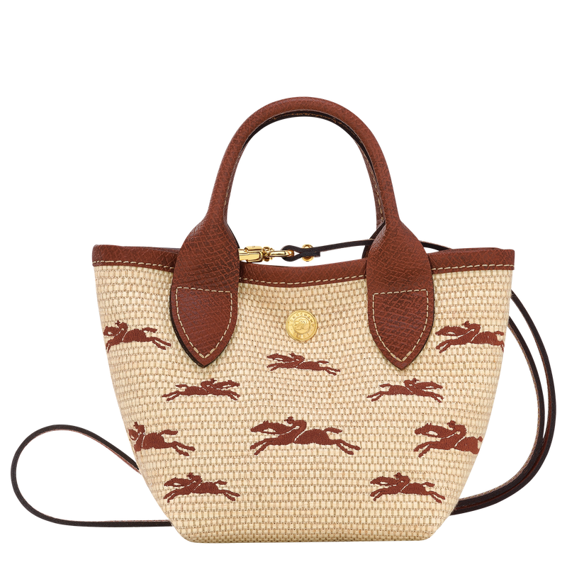 Borsa con manico XS Le Panier Pliage , Tela - Marrone  - View 1 of  5