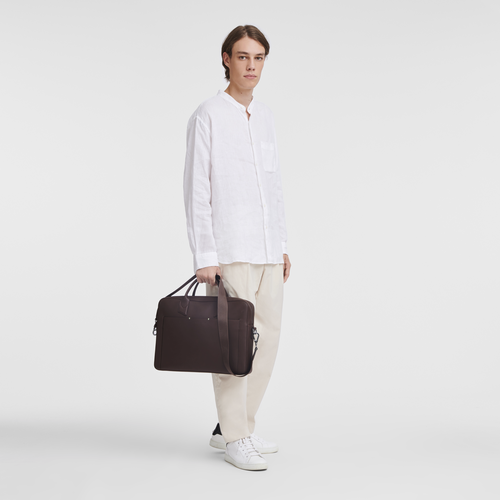 Valigetta M Longchamp sur Seine , Pelle - Moka - View 2 of  5