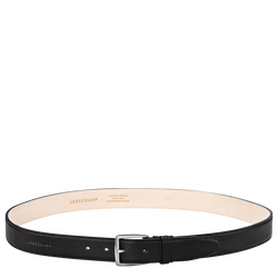 Le Foulonné Men's belt , Black - Leather