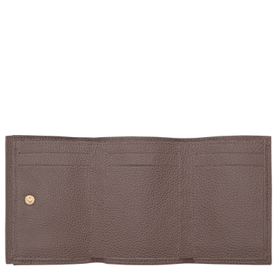 Le Foulonné Compact wallet, Taupe