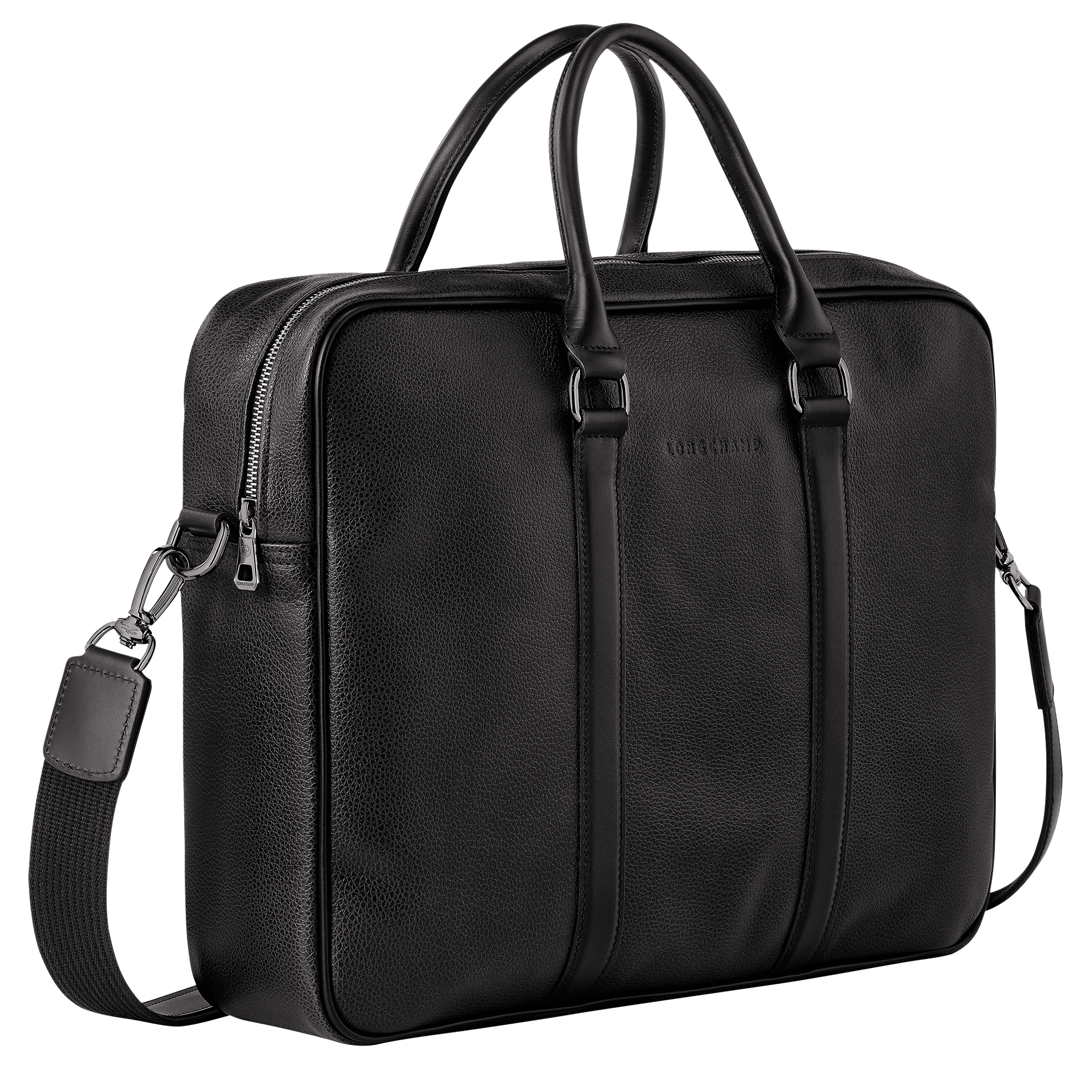 Le Foulonné Briefcase M, Black