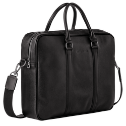 Le Foulonné Briefcase M, Black