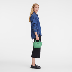 Handtasche XS Longchamp x Robert Indiana , Leder - Grün