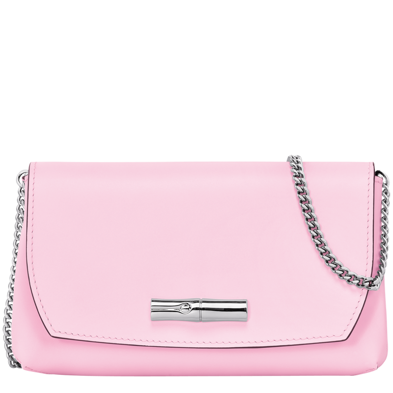Roseau Clutch , Pink - Leather  - View 1 of  6