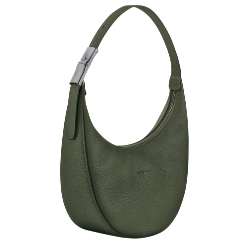 Le Roseau Essential M Hobo bag , Khaki - Leather - View 3 of  4
