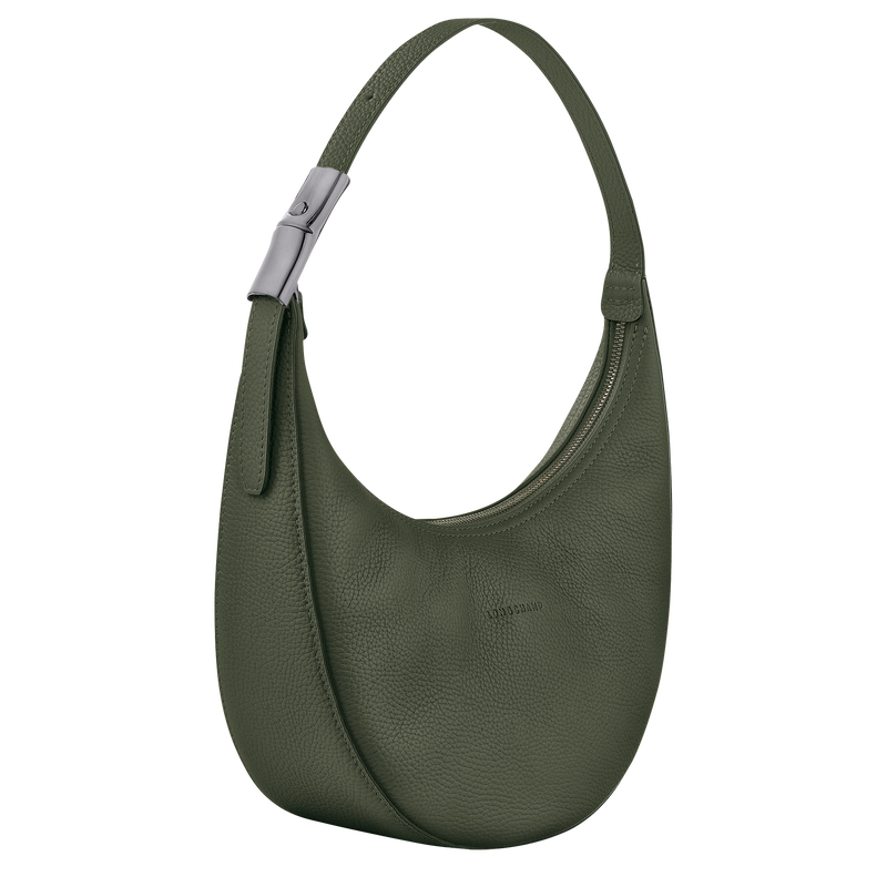 Le Roseau Essential M Hobo bag , Khaki - Leather  - View 3 of  4