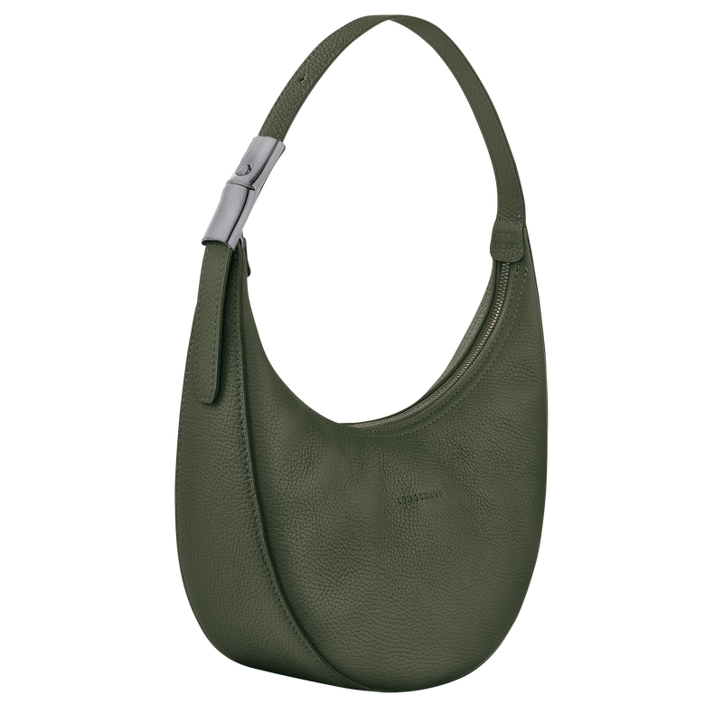 Borsa hobo M Le Roseau Essential , Pelle - Kaki  - View 3 of  4